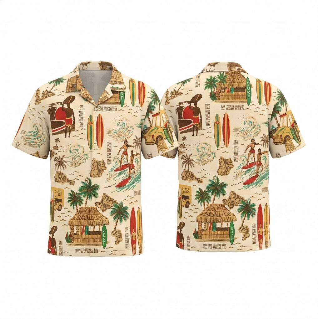 Vintage Surfing Hawaiian Shirt