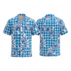 Hawaii Palaka Lehua Blue Hawaiian Shirt