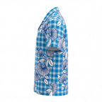 Hawaii Palaka Lehua Blue Hawaiian Shirt