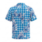 Hawaii Palaka Lehua Blue Hawaiian Shirt